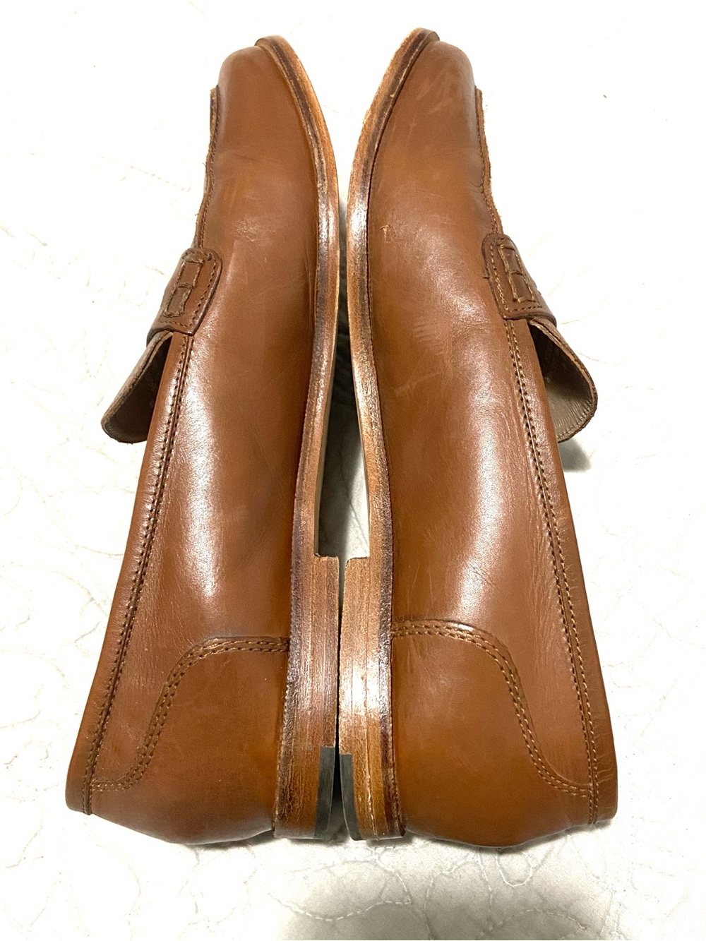 J. Crew Women's Tan Leather Penny Loafers - Picture 3 of 9